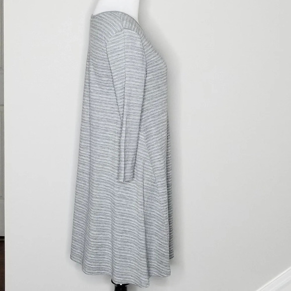 Garnet Hill Gray Striped Knit Dress XS - Picture 2 of 6